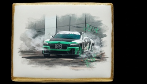 Ciastko lukier Auto Fan PASJA  Szybki Bentley
