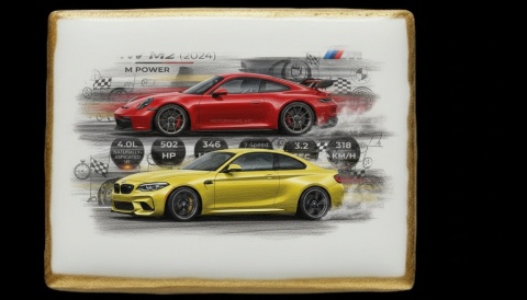 Ciastko lukier Auto Fan PASJA  Wyścigowa Elegancja