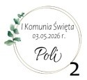 Ciastko lukrowane komunia chrzest duży gołąbek kwiatek