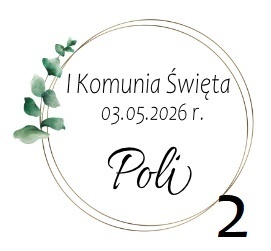 Ciastko lukrowane komunia chrzest duży gołąbek kwiatek