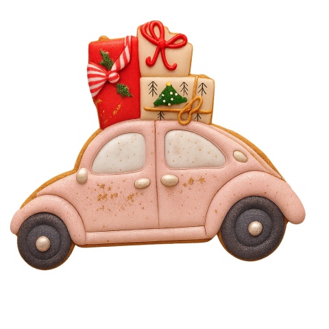 Ciastko lukier twój tekst AUTO Z PREZENTAMI