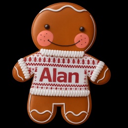 Ciastko lukier twój tekst Gingerbreadowy Przyjaciel