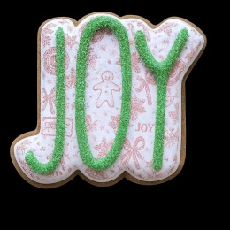 Ciastko lukier twój tekst JOY Christmas Cookie