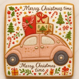 Ciastko lukier twój tekst Merry Christmas Time