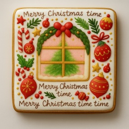 Ciastko lukier twój tekst Merry Christmas Time