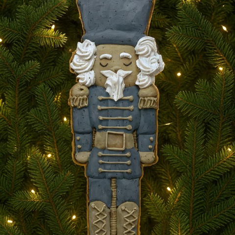 Ciastko lukier twój tekst Nutcracker Świąteczny Dziadek Orzechów