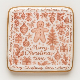 Ciastko lukier twój tekst Świąteczny Bakegram