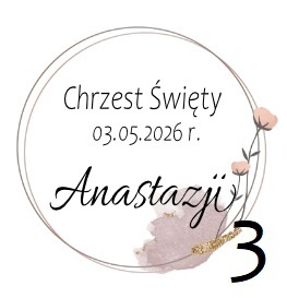 Ciastko lukrowane komunia chrzest krzyż krzyżyk z kwiatkiem