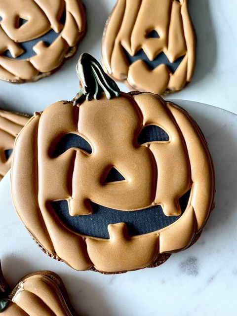 Ciastko zadowolona dynia halloween Ciasteczka Halloween