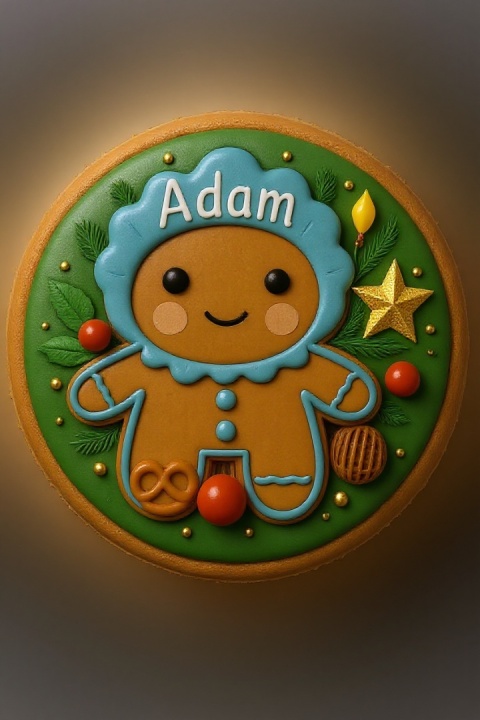 Ciastko lukrowane Mamik Family Adam roz.S koło ręcznie robione Ciastko lukrowane Mamik Family Adam roz.S koło ręcznie robione