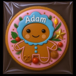 Ciastko lukrowane Mamik Family Adam roz.L koło ręcznie robione