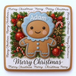 Ciastko lukrowane Mamik Family Adam roz.L kwadr ręcznie robione