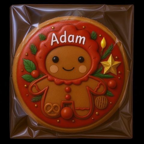 Ciastko lukrowane Mamik Family Adam roz.M koło ręcznie robione Ciastko lukrowane Mamik Family Adam roz.M koło ręcznie robione