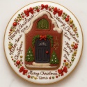 Ciastko lukrowane Świąteczna kamienica koło roz.XL ręcznie robione