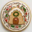 Ciastko lukrowane Świąteczna kamienica koło roz.XL ręcznie robione
