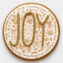 Ciastko lukrowane świąteczne JOY No3 koło roz.M ręcznie robione Ciastko lukrowane świąteczne JOY No3 koło roz.M ręcznie robione