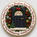 Ciastko lukrowane Świąteczne drzwi koło No1 roz.XL ręcznie robione Ciastko lukrowane Świąteczne drzwi koło No1 roz.XL ręcznie robione
