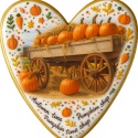 Ciastko lukrowane Autumn time roz. L serce No1 Jesień ręcznie robione