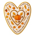 Ciastko lukrowane Autumn time roz. L serce No2 Jesień ręcznie robione