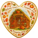 Ciastko lukrowane Autumn time roz. L serce No2 Jesień ręcznie robione