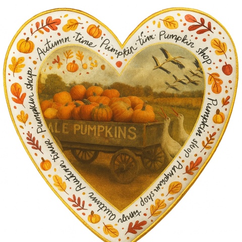 Ciastko lukrowane Autumn time roz. L serce No2 Jesień ręcznie robione Ciastko lukrowane Autumn time roz. L serce No2 Jesień ręcznie robione