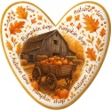 Ciastko lukrowane Autumn time roz. L serce No2 Jesień ręcznie robione