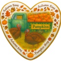Ciastko lukrowane Autumn time roz. L serce No5 Jesień ręcznie robione