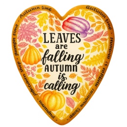 Ciastko lukrowane Autumn time roz. M serce No1 Jesień ręcznie robione