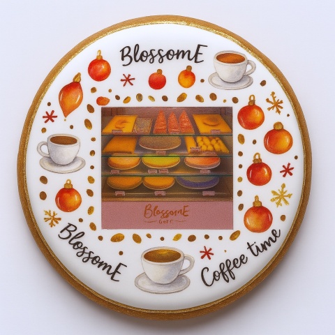 Ciastko lukrowane BlossomE cafe Smaczki roz.L ręcznie robione