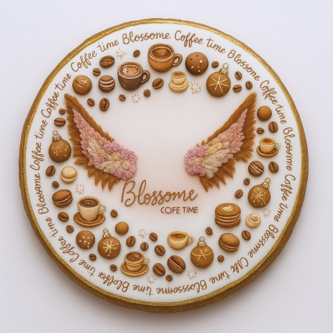 Ciastko lukrowane BlossomE cafe FLY roz.S KOŁO ręcznie robione