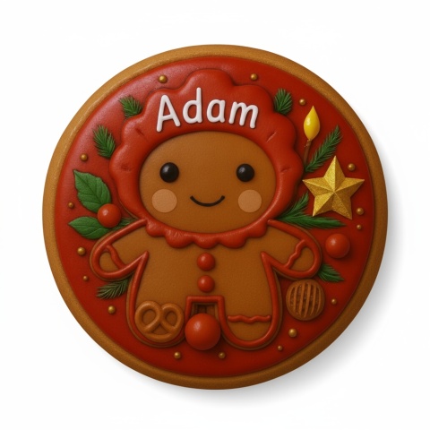 Ciastko lukrowane Mamik Family Adam roz.L koło ręcznie robione Ciastko lukrowane Mamik Family Adam roz.L koło ręcznie robione
