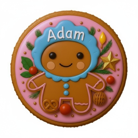 Ciastko lukrowane Mamik Family Adam roz.L koło ręcznie robione Ciastko lukrowane Mamik Family Adam roz.L koło ręcznie robione