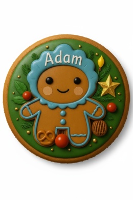 Ciastko lukrowane Mamik Family Adam roz.XL koło ręcznie robione