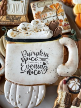 Ciastko lukrowane kubek kawowy Pumpkin Spice and Evening nice
