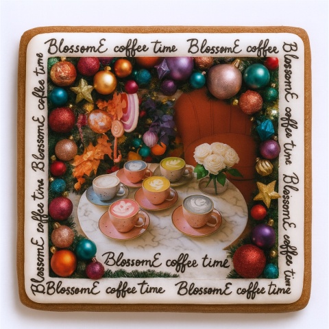 Ciastko lukrowane BlossomE cafe FAMILY roz.XL PROSTOKĄT ręcznie robione