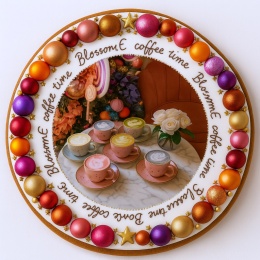 Ciastko lukrowane BlossomE cafe FAMILY roz.M KOŁO ręcznie robione