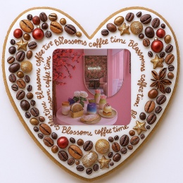 Ciastko lukrowane BlossomE cafe MIRROR roz.S SERCE ręcznie robione