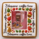 Ciastko lukrowane BlossomE cafe MIRROR roz.L  KWADRAT AT ręcznie robione