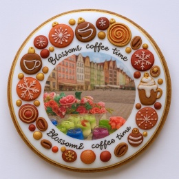 Ciastko lukrowane BlossomE cafe OLD CITY roz.XL KOŁO ręcznie robione