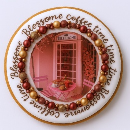 Ciastko lukrowane BlossomE cafe PHONE roz.L KOŁO ręcznie robione