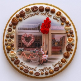 Ciastko lukrowane BlossomE cafe DREAM roz.M KOŁO ręcznie robione