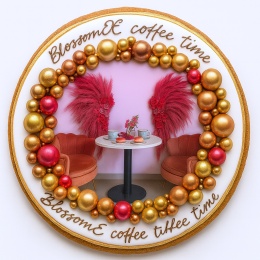 Ciastko lukrowane BlossomE cafe RED FLY roz.M KOŁO ręcznie robione