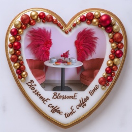 Ciastko lukrowane BlossomE cafe RED FLY roz.M SERCE ręcznie robione